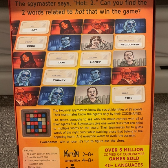 New Codenames Game 2-8 Players Popular English - Picture 7 of 11